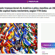 El mercado transaccional de Amrica Latina moviliza un 26% menos de capital hasta noviembre, segn TTR Data